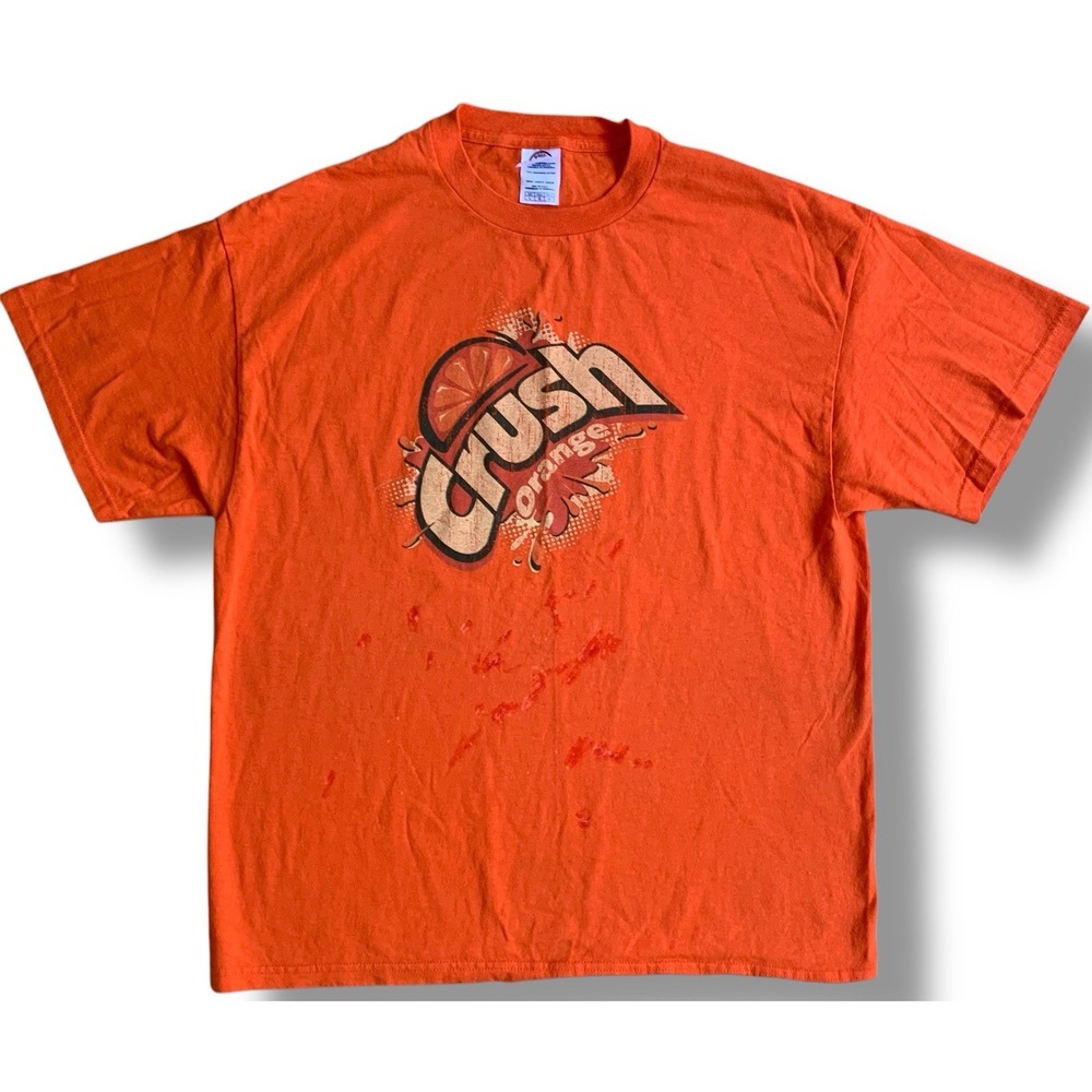 Orange Crush Shirt Mens Size XL Delta Pro Weight‎ Vintage Short Sleeve Y2K